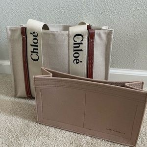 Bag organizer compatible for Chloe Medium Woody Tote